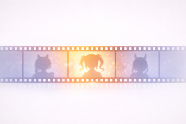 中央のフレームに安定した暖色の光が広がるフィルム構図が、ホロライブ5期生の完成された中での個性を表現したビジュアル